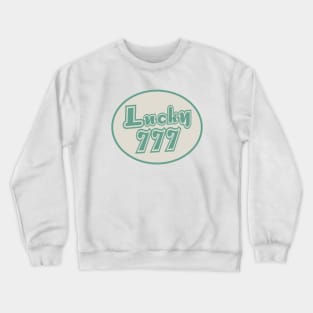 lucky number 777 - beige and green Crewneck Sweatshirt